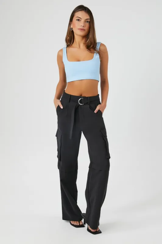 Pantalon cargo à jambes larges et ceinture sold by Urban Planet