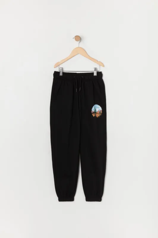 Girls Desert Graphic Fleece Jogger sold by Urban Planet