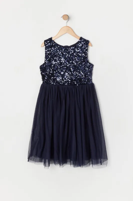 Girls Sequin Tulle Dress sold by Urban Planet