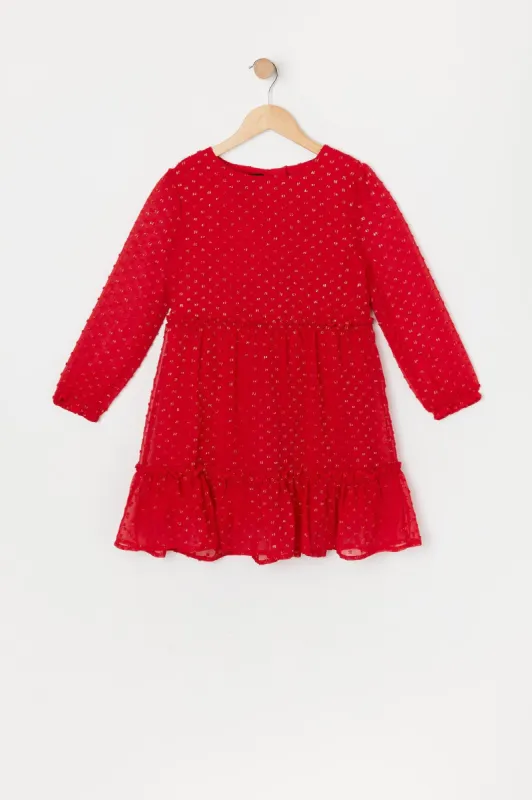 Girls Printed Chiffon Tiered Dress sold by Urban Planet