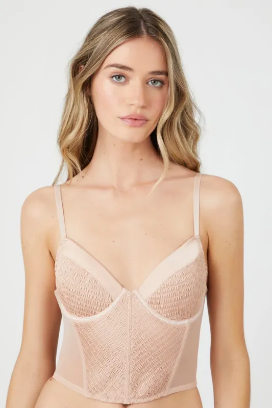 Crinkled Satin Corset Top sold by Urban Planet