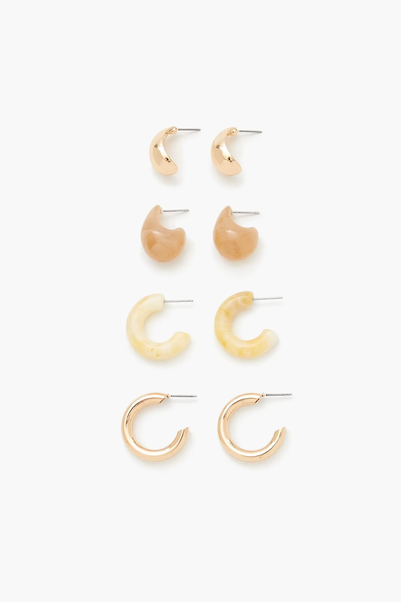 Marble Hoop Earrings (4 Pack) sold by Urban Planet