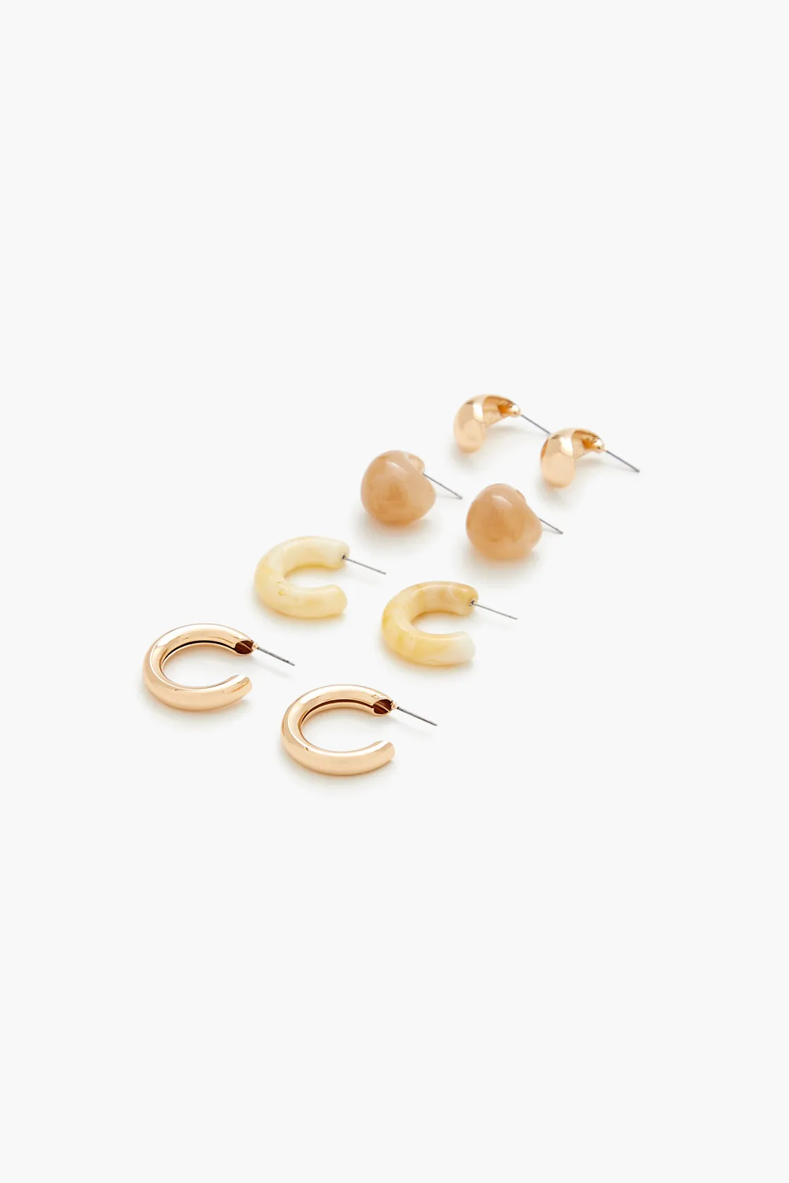 Marble Hoop Earrings (4 Pack) sold by Urban Planet product image thumbnail 2