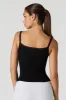 Ribbed Lace Trim Henley Tank sold by Urban Planet
