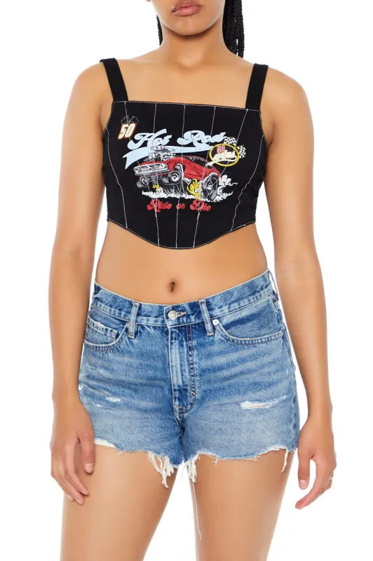 Corset à imprimé Hot Rod sold by Urban Planet