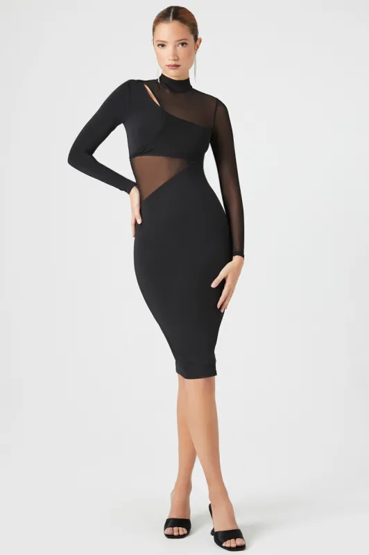 Mesh Combo Bodycon Dress sold by Urban Planet