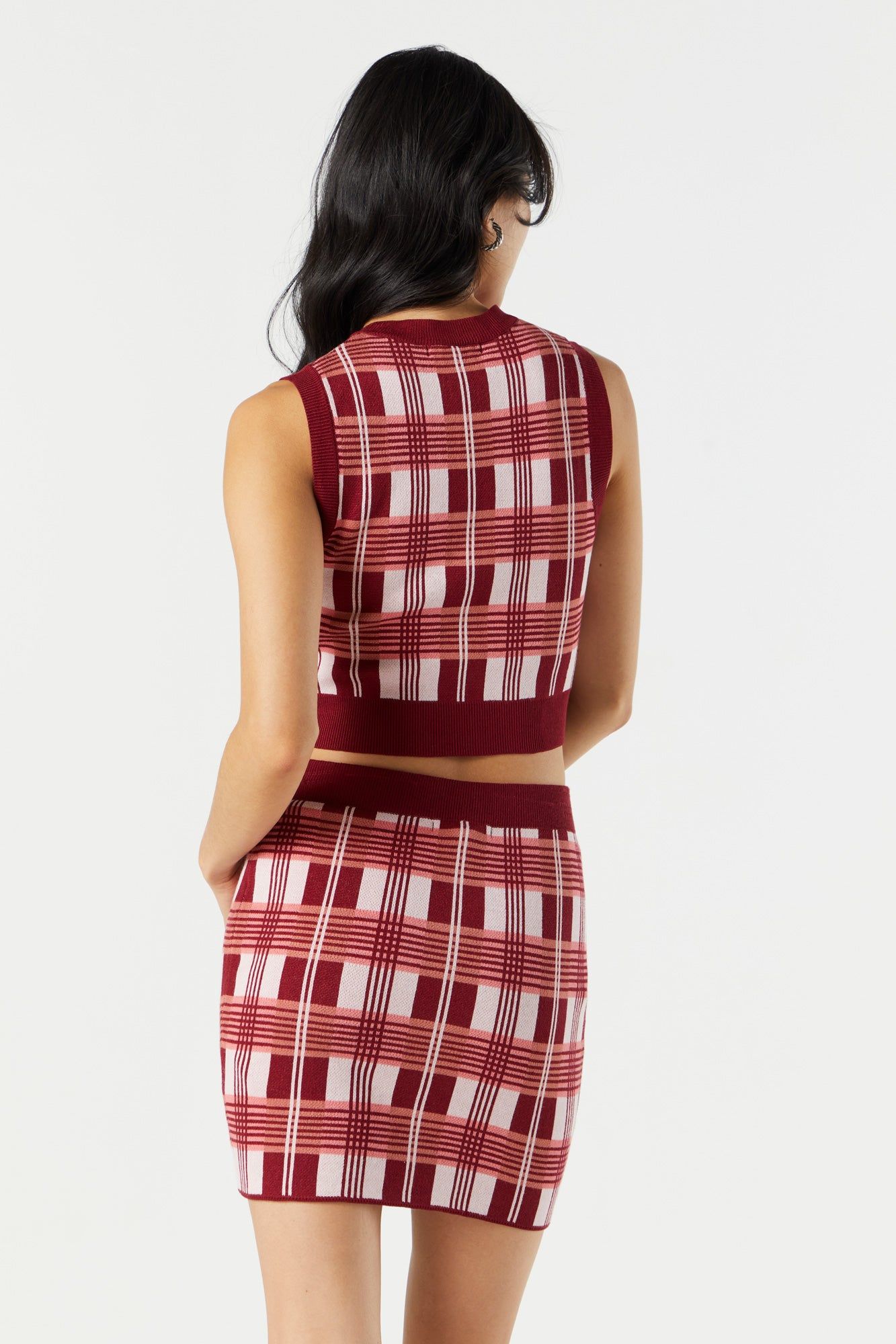 Plaid Crewneck Sweater Tank sold by Urban Planet product image thumbnail 2