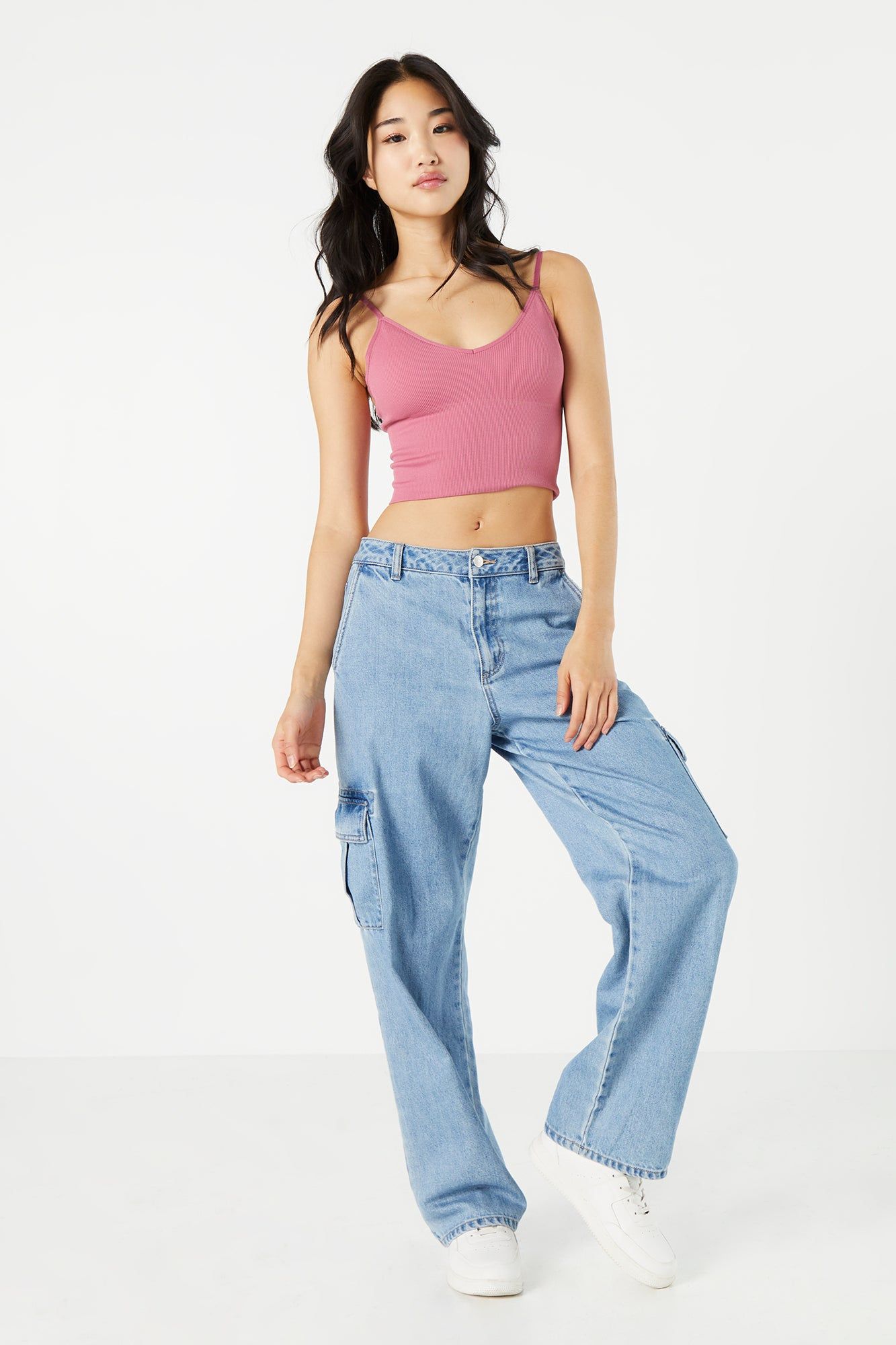 Bralette côtelée à encolure en V sold by Urban Planet product image thumbnail 3