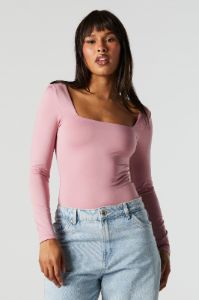 Contour Square Neck Long Sleeve Bodysuit sold by Urban Planet