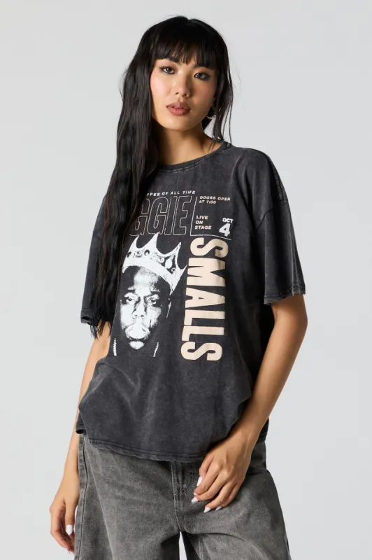 Biggie Graphic Washed Boyfriend T-Shirt sold by Urban Planet