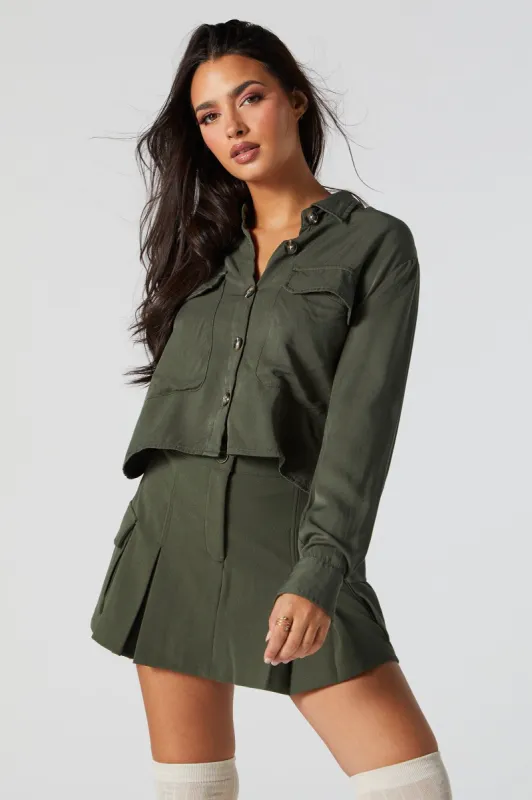 Pleated Cargo Skort sold by Urban Planet