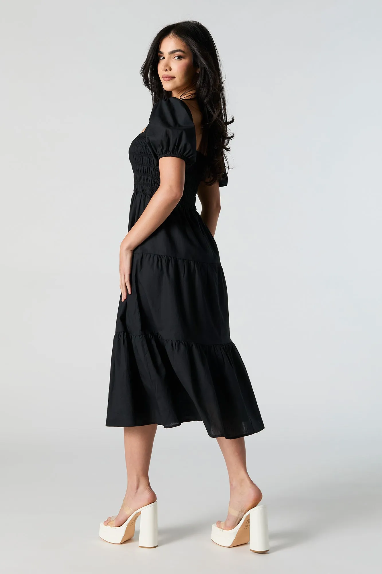 Smocked Tiered Midi Dress sold by Urban Planet product image thumbnail 2