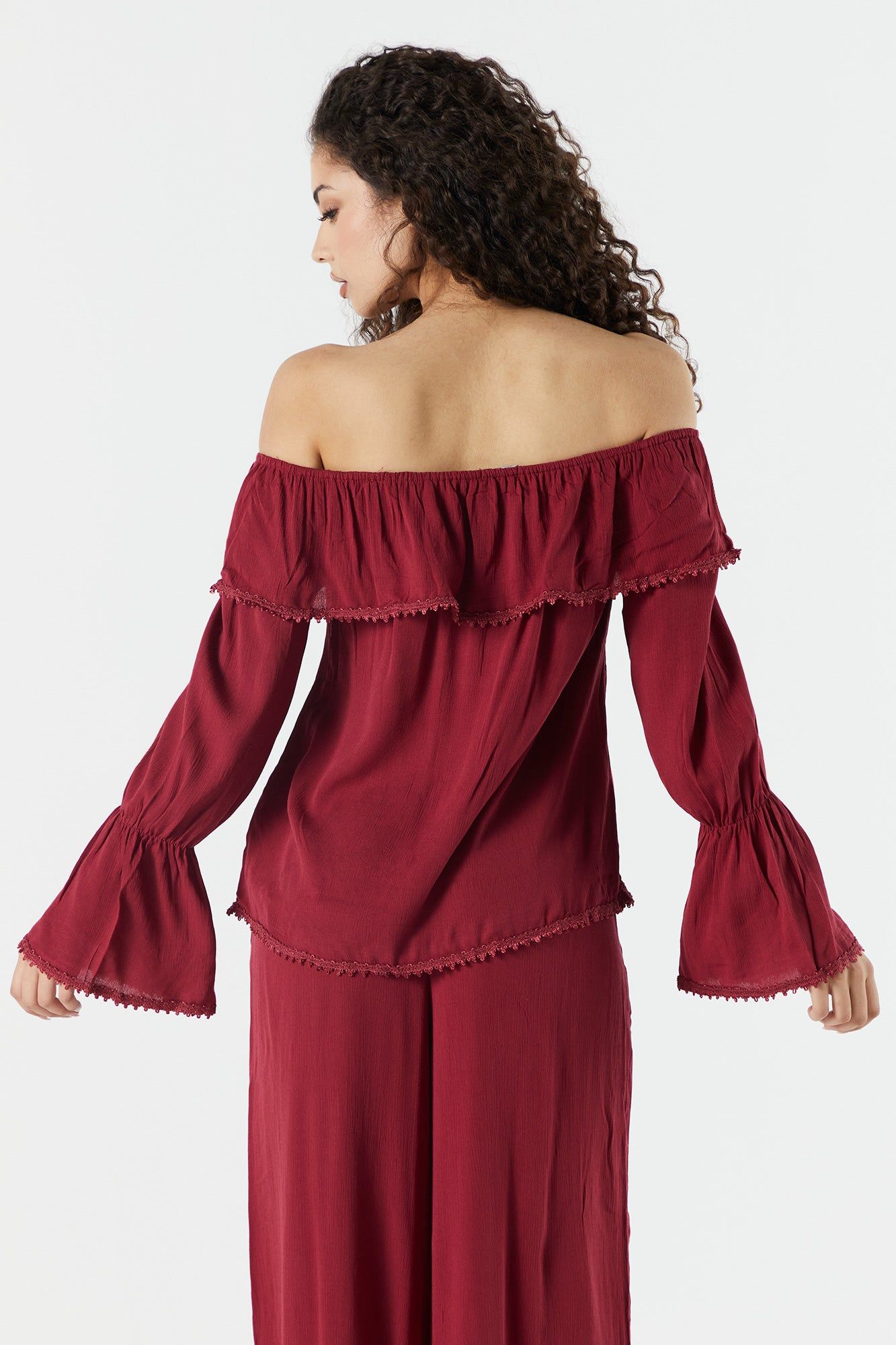 Off Shoulder Ruffle Top sold by Urban Planet product image thumbnail 2