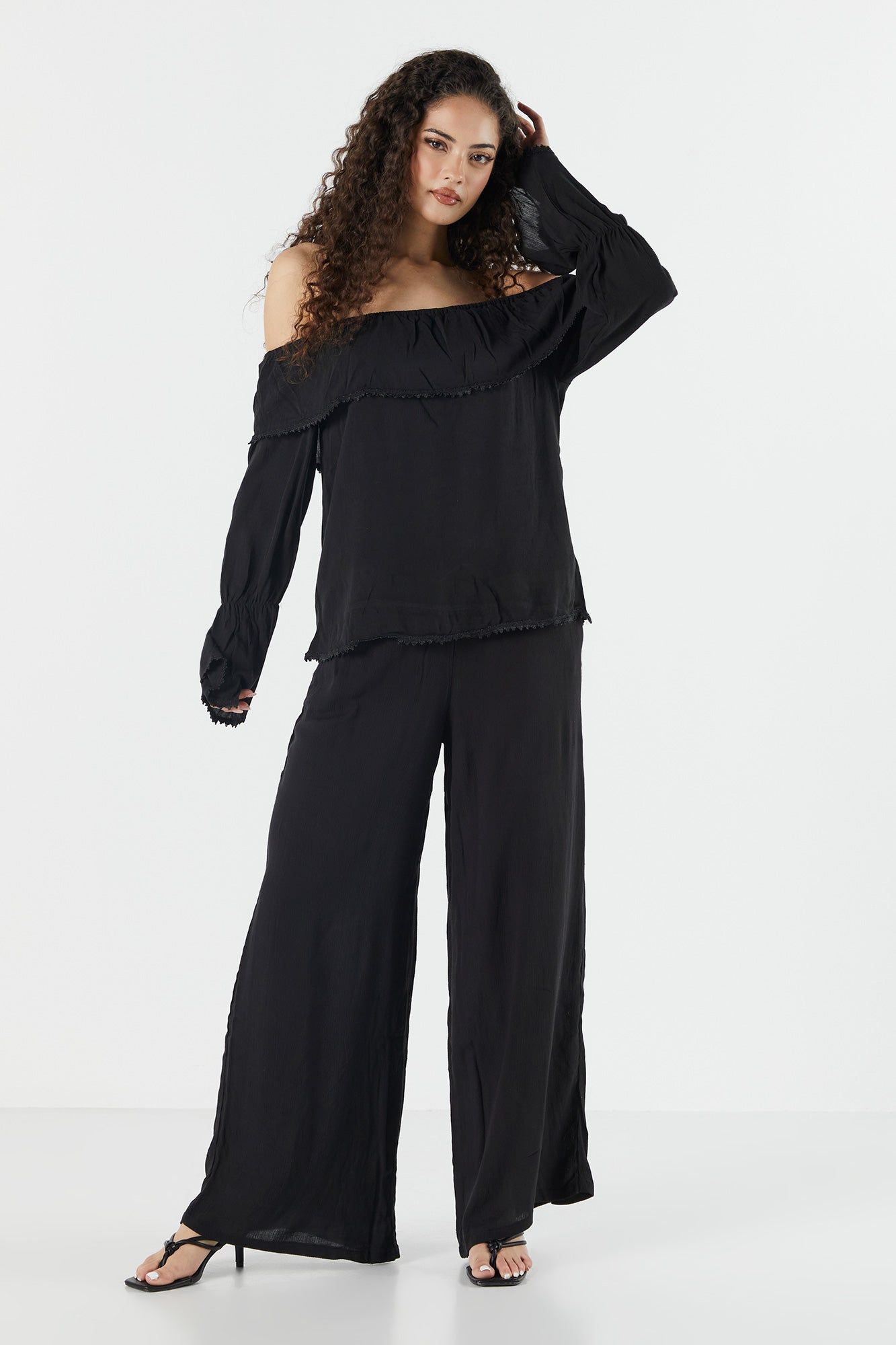 Off Shoulder Ruffle Top sold by Urban Planet product image thumbnail 6