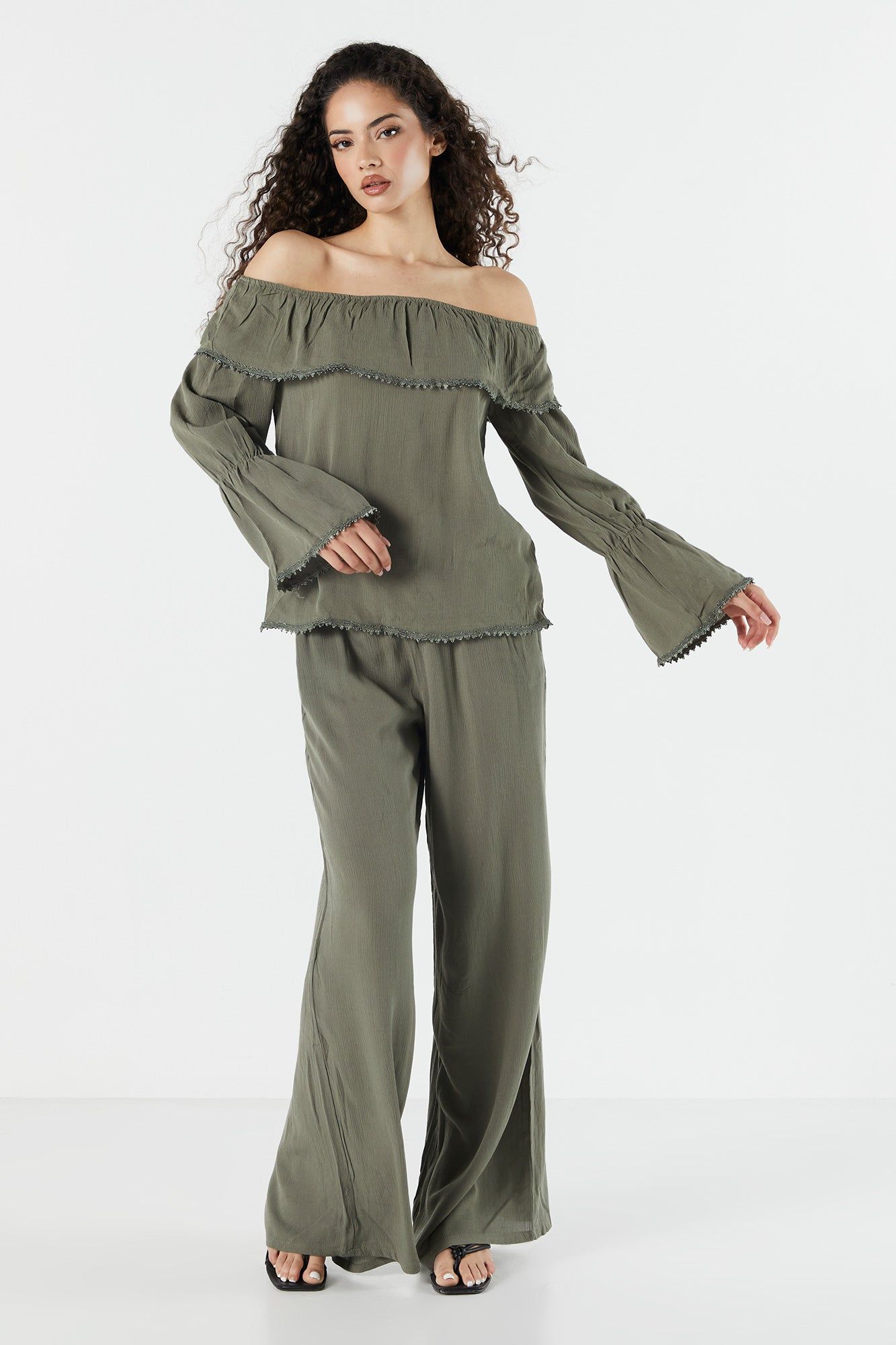 Off Shoulder Ruffle Top sold by Urban Planet product image thumbnail 12