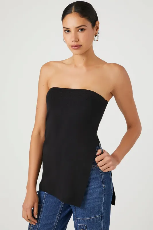 Slit Knit Tube Top sold by Urban Planet