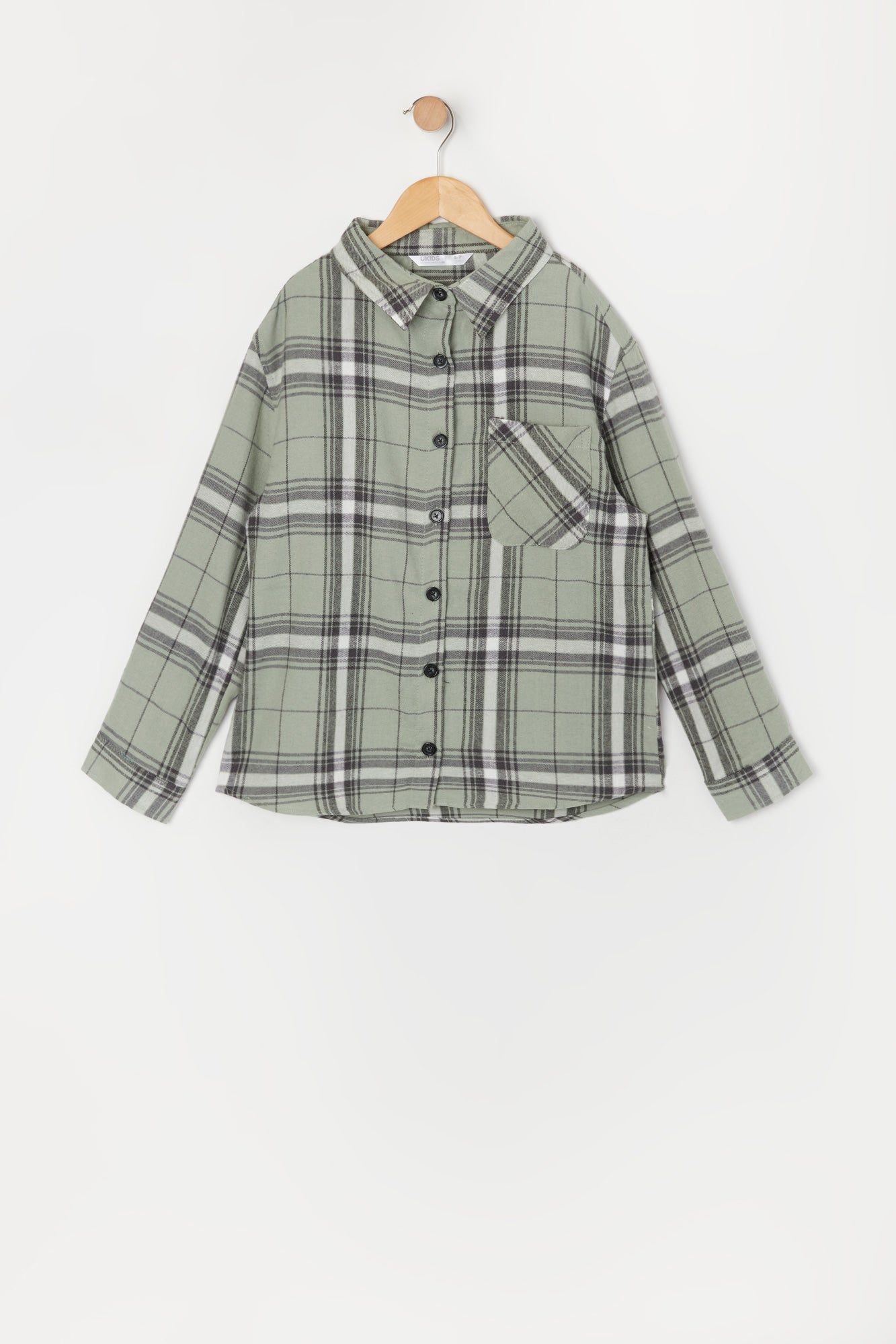 Green Girls Plaid Flannel sold by Urban Planet