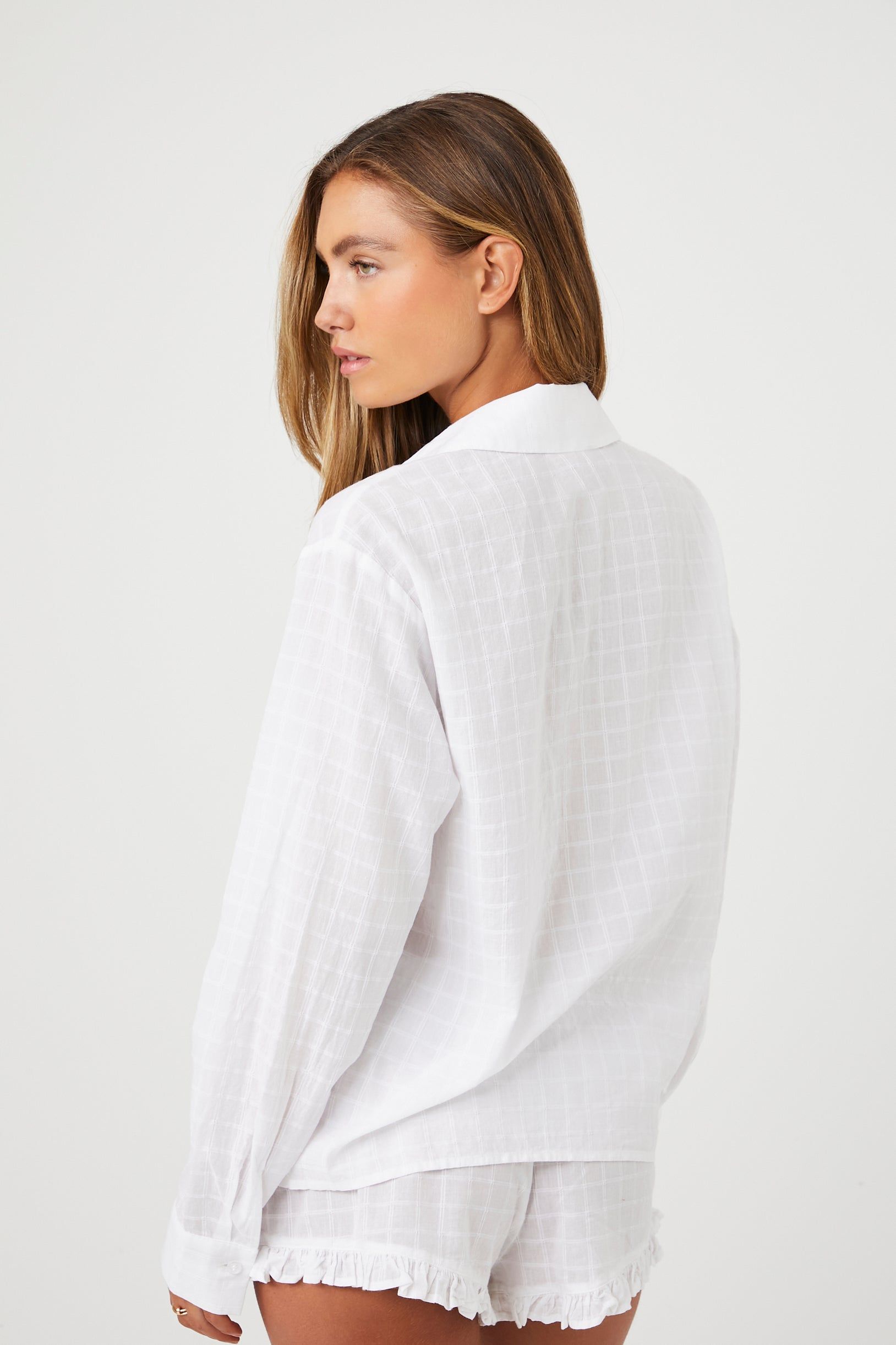 Plaid Print Pajama Top sold by Urban Planet product image thumbnail 2