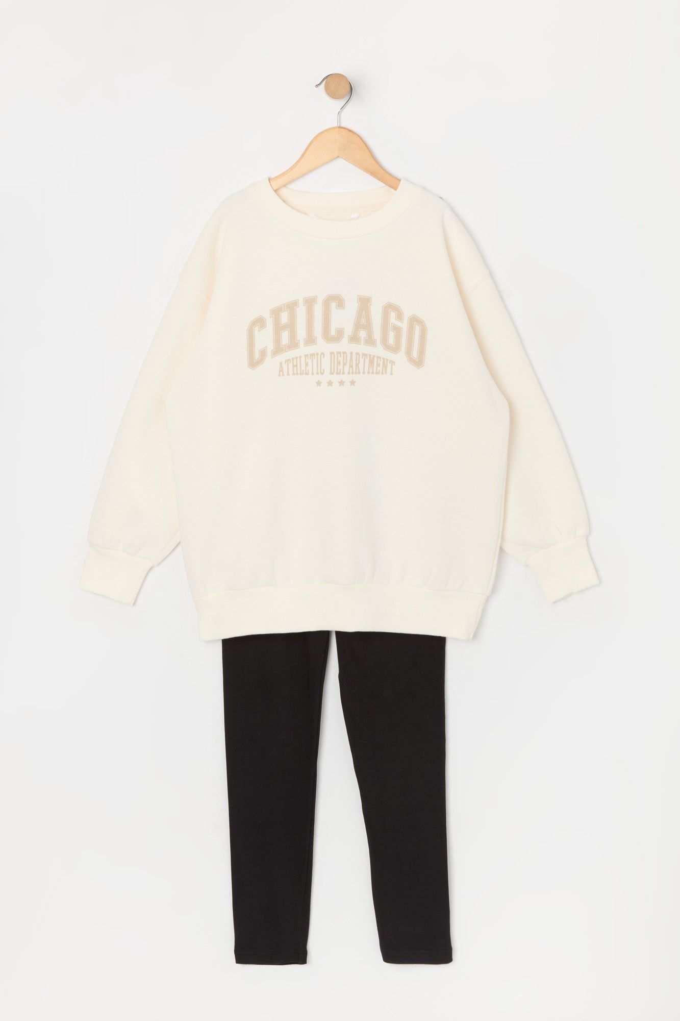 Girls Chicago Graphic Sweatshirt and Legging 2 Piece Set sold by Urban Planet