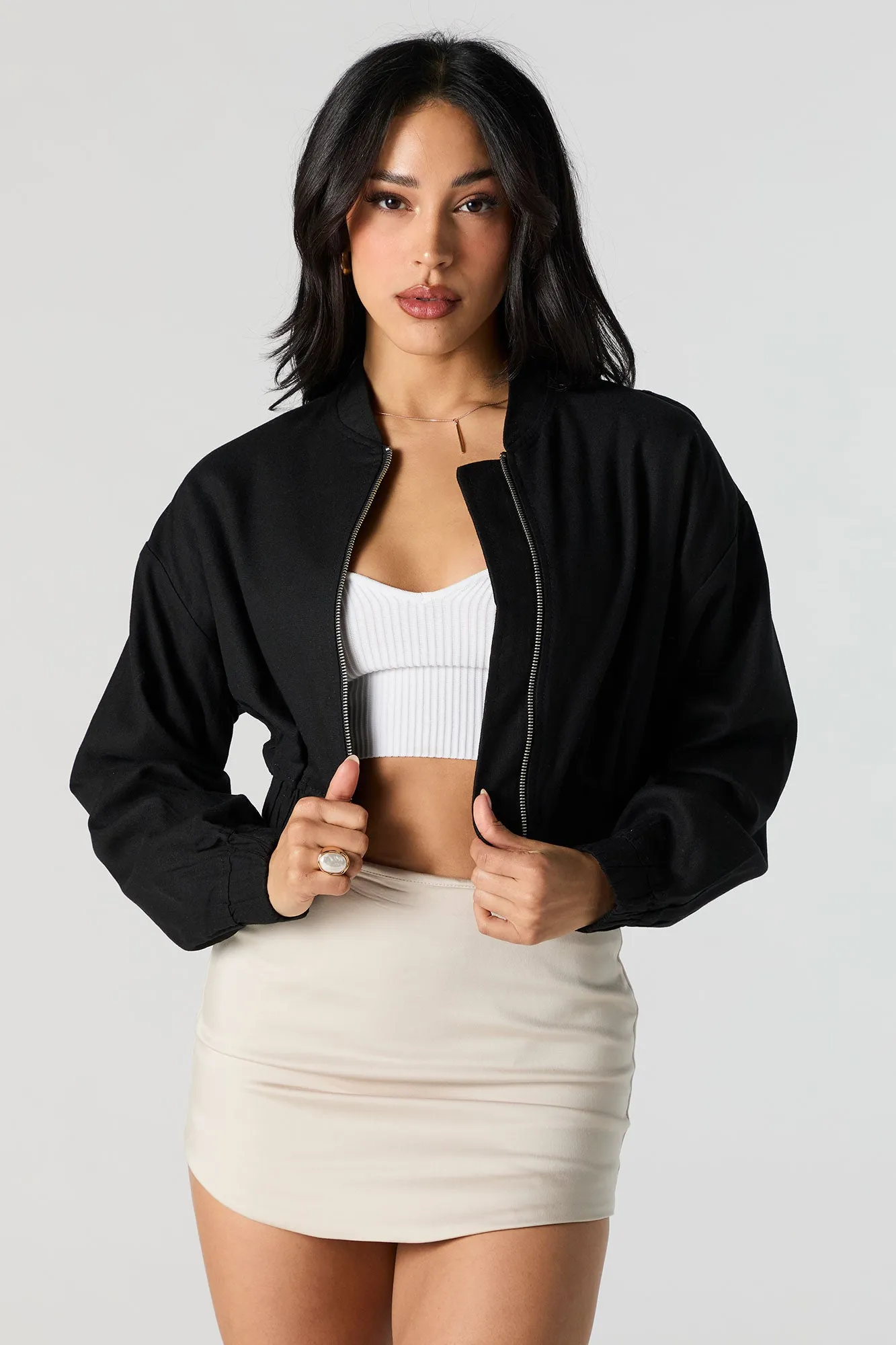 Blouson aviateur en lin sold by Urban Planet product image thumbnail 4