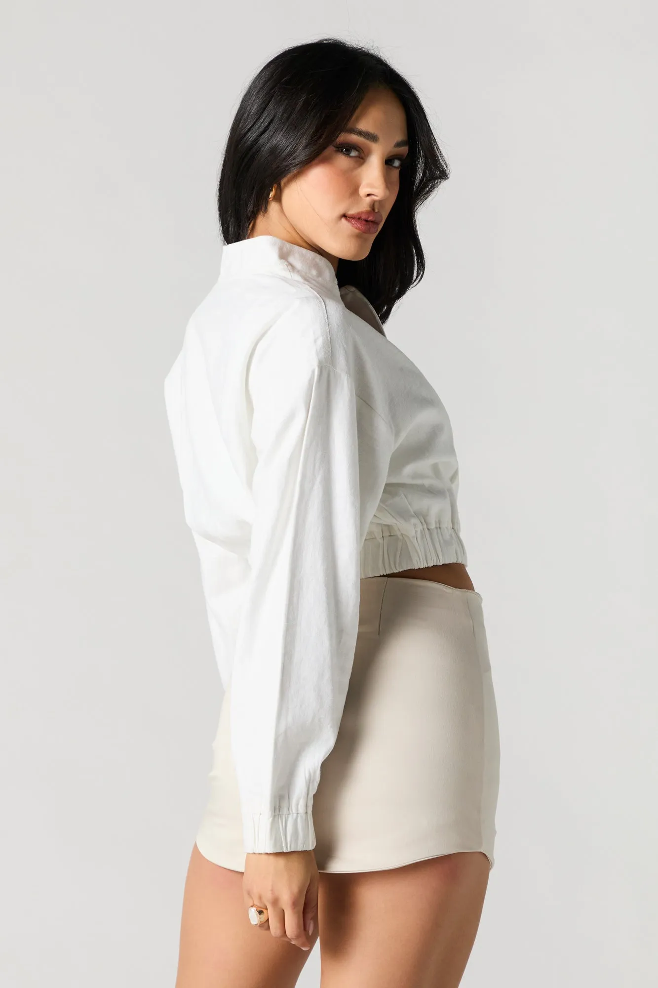 Blouson aviateur en lin sold by Urban Planet product image thumbnail 2