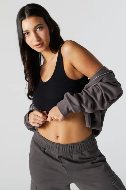 Seamless Ribbed Scoop Neck Bralette sold by Urban Planet