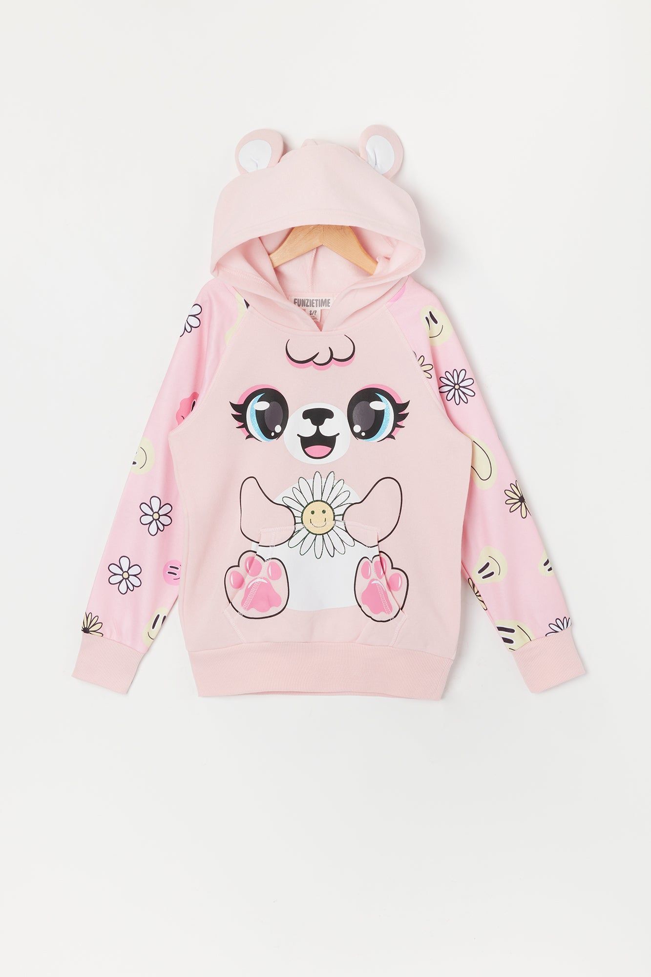 Girls Flower Bear Character Hoodie sold by Urban Planet
