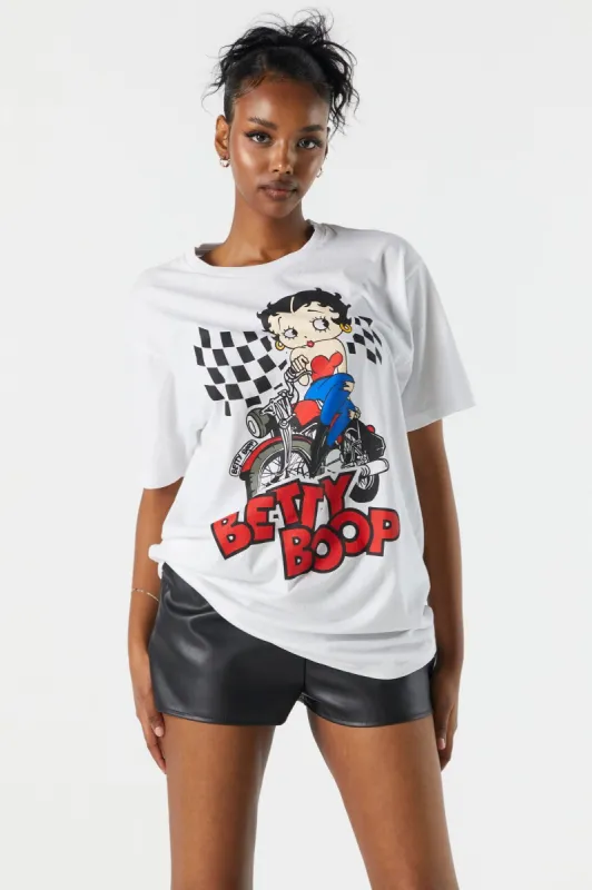 T-shirt de coupe garçonne à imprimé Betty Boop sold by Urban Planet