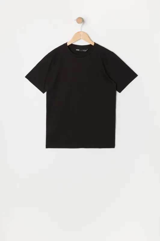 Boys Black & White Basic Crew Neck T-Shirt (2 Pack) sold by Urban Planet