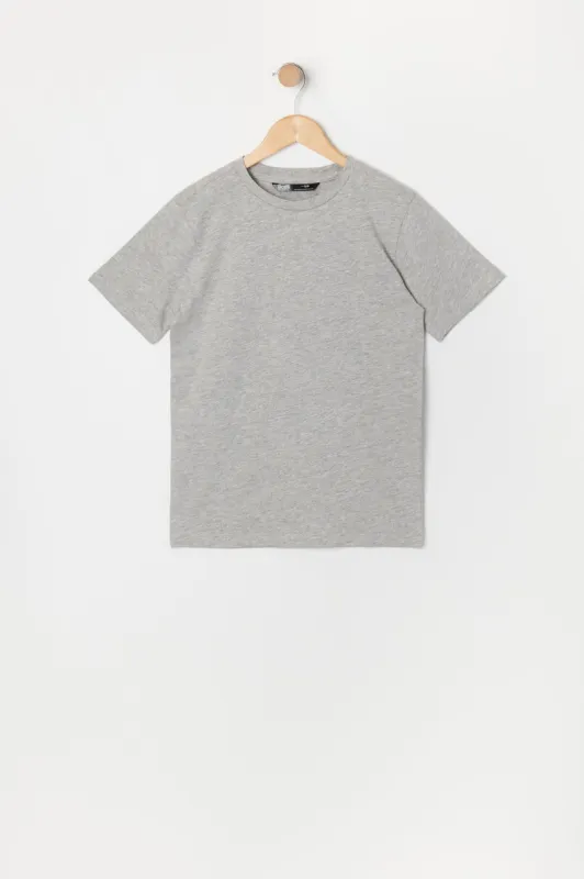 Boys Grey & Blue Basic Crew Neck T-Shirt (2 Pack) sold by Urban Planet