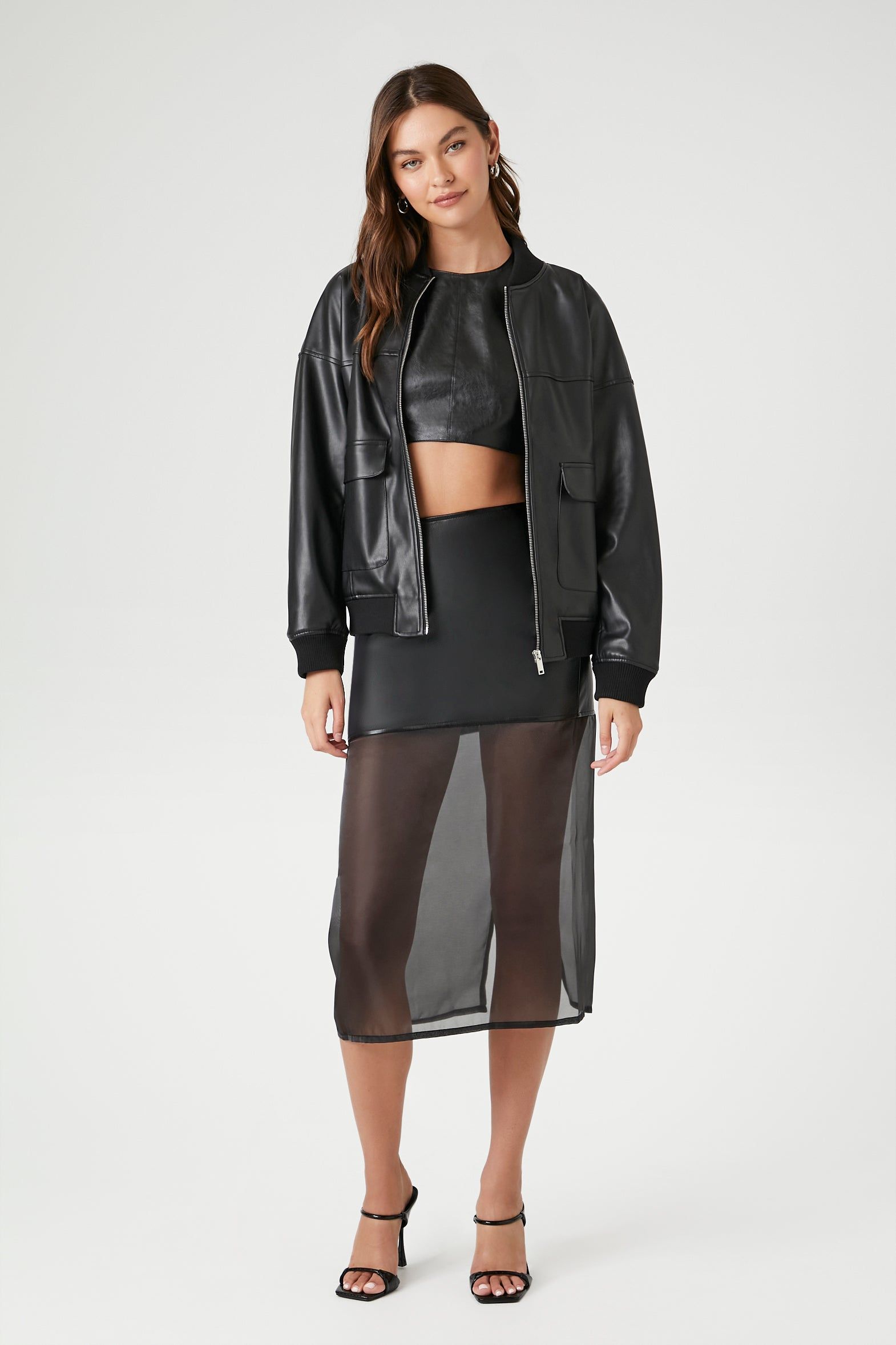Faux-Leather Bomber Jacket sold by Urban Planet product image thumbnail 4