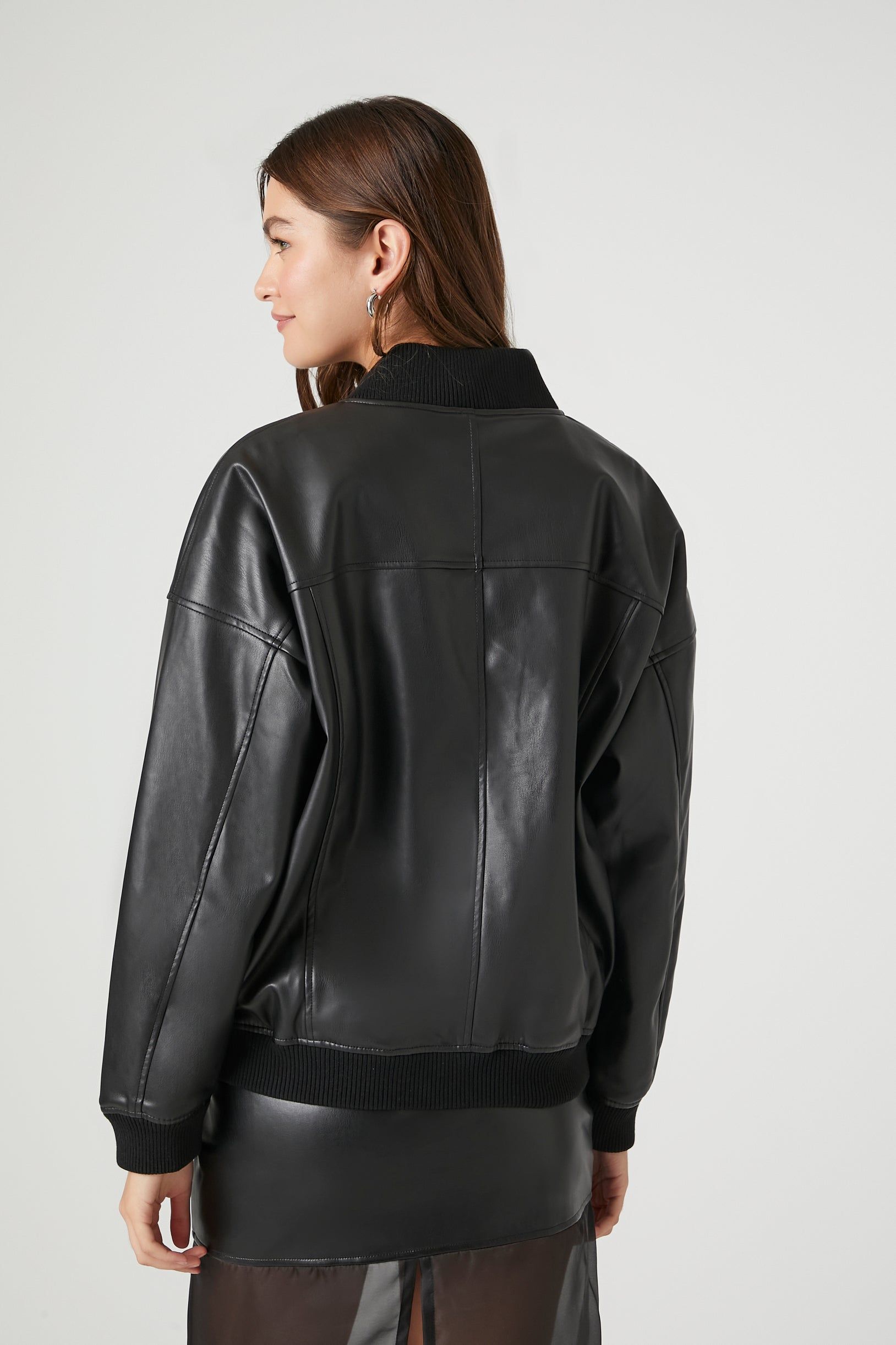 Faux-Leather Bomber Jacket sold by Urban Planet product image thumbnail 2
