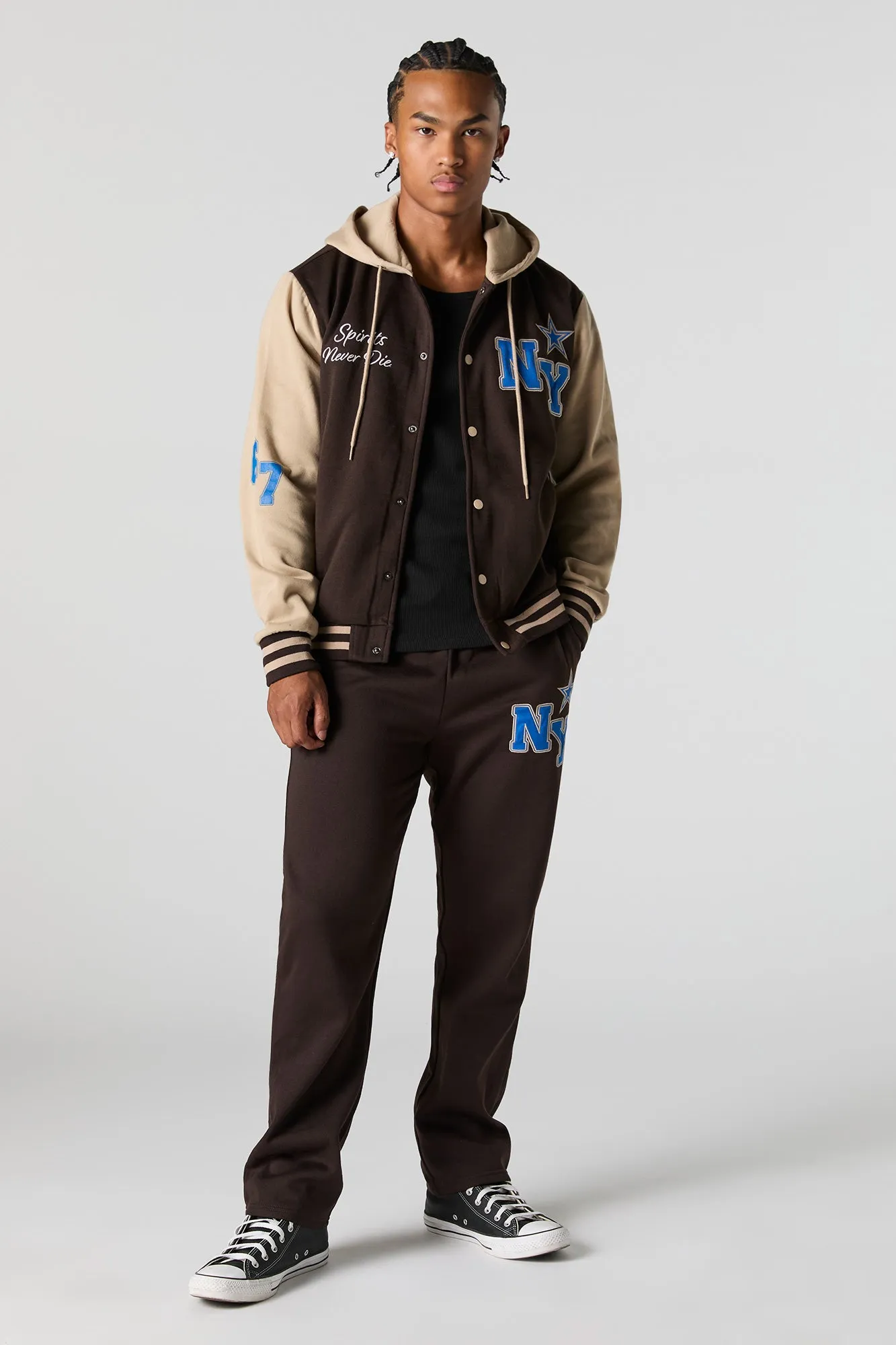 NY Embroidered Fleece Varsity Sweatpant sold by Urban Planet product image thumbnail 2