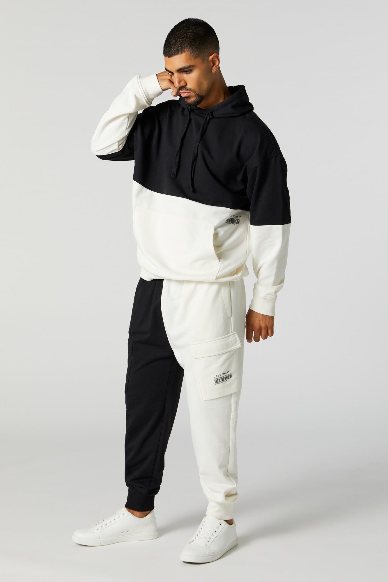 Fleece Colourblock Cargo Jogger sold by Urban Planet product image thumbnail 5
