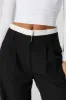 Contrast Waist Straight Leg Dress Pant sold by Urban Planet