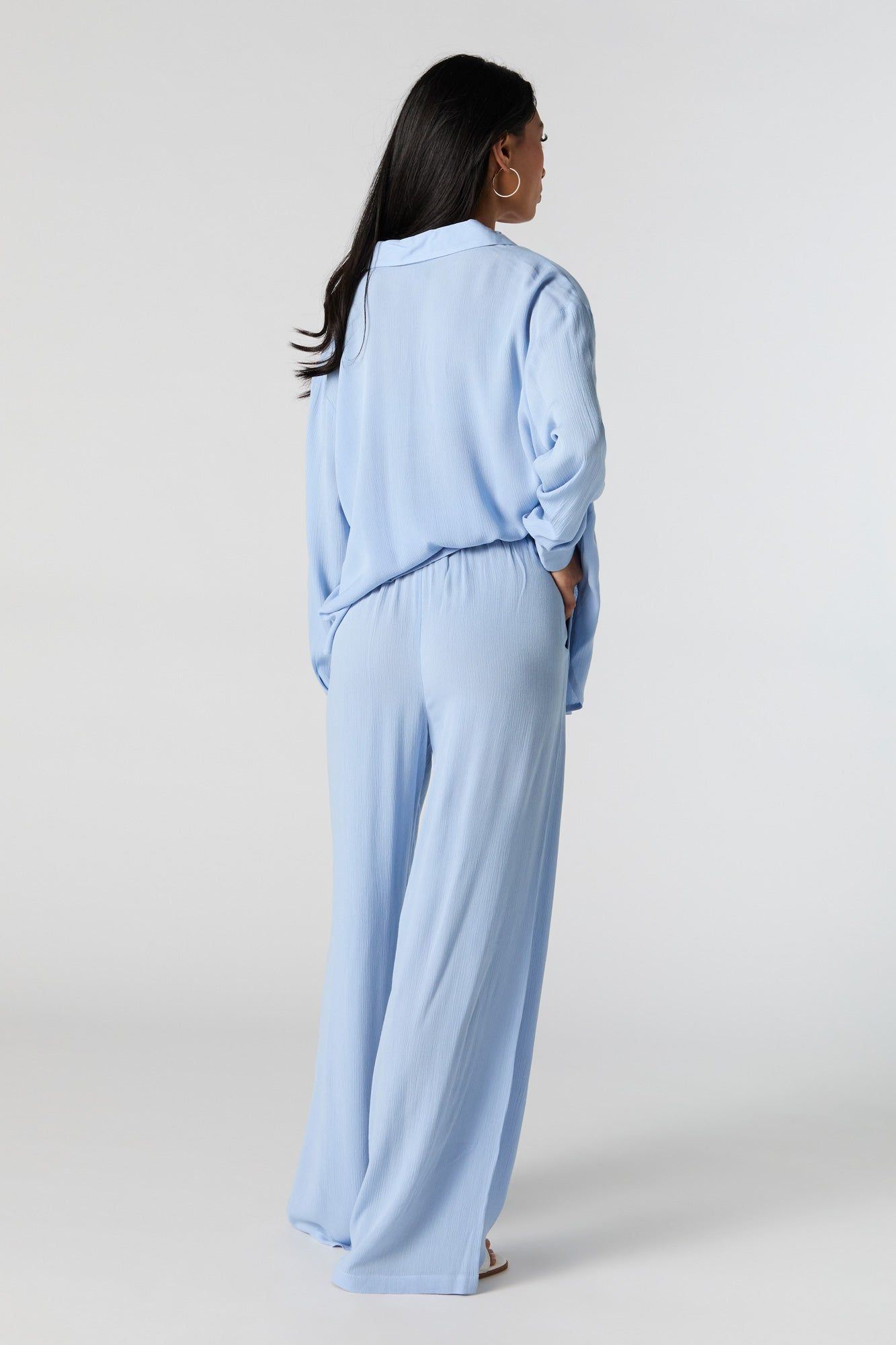 Textured Drawstring Wide Leg Pant sold by Urban Planet product image thumbnail 3