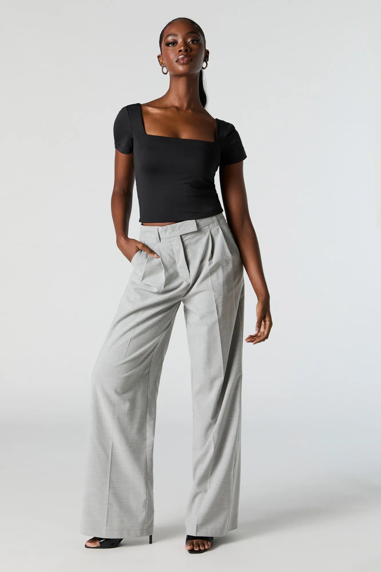 Contour Square Neck Cropped T-Shirt sold by Urban Planet product image thumbnail 3