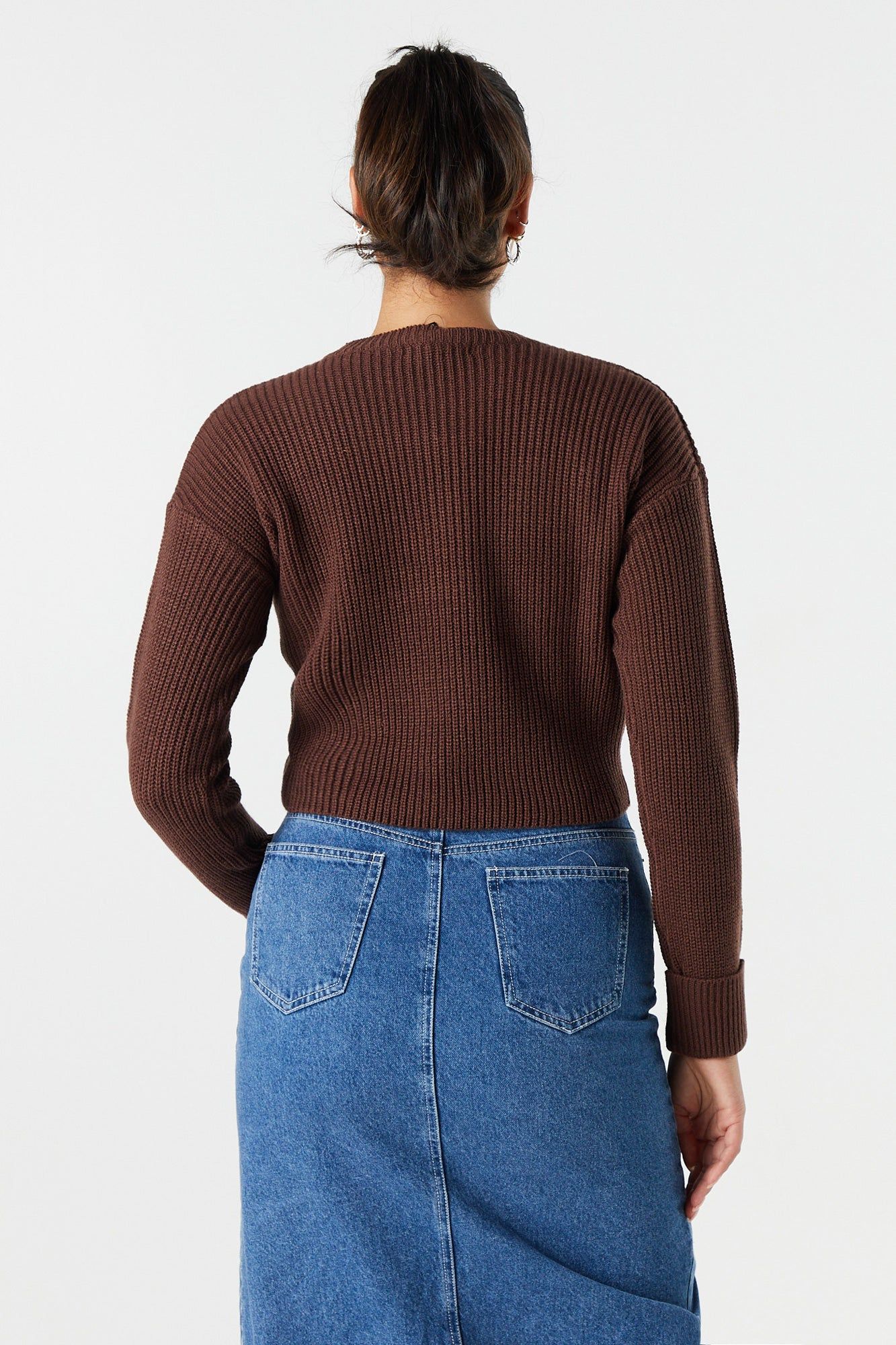 Chandail court en tricot à manches longues sold by Urban Planet product image thumbnail 17