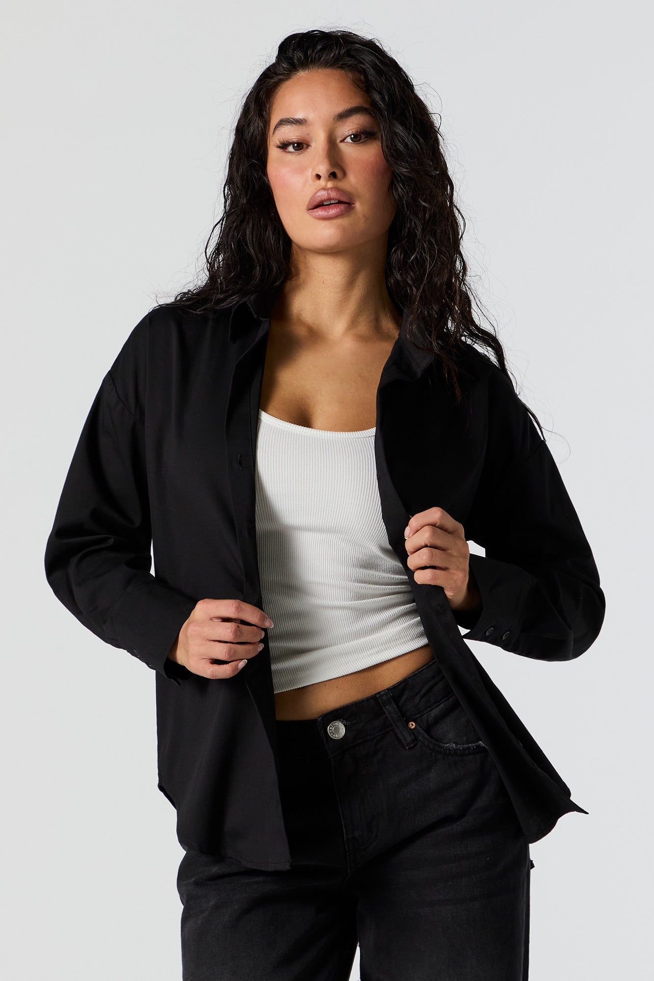 Poplin Button-Up Top sold by Urban Planet product image thumbnail 4