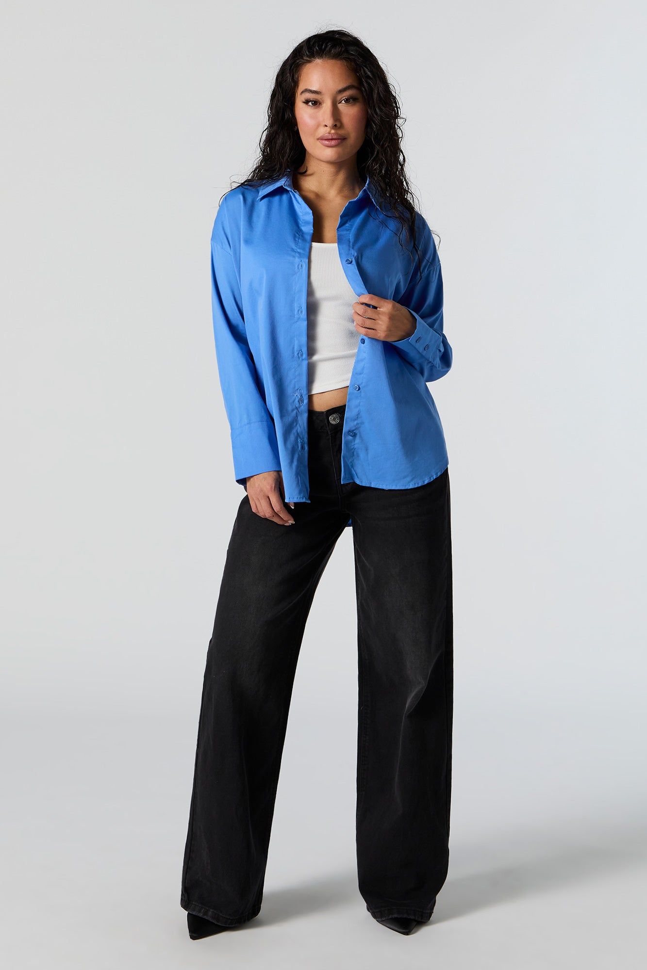Poplin Button-Up Top sold by Urban Planet product image thumbnail 3