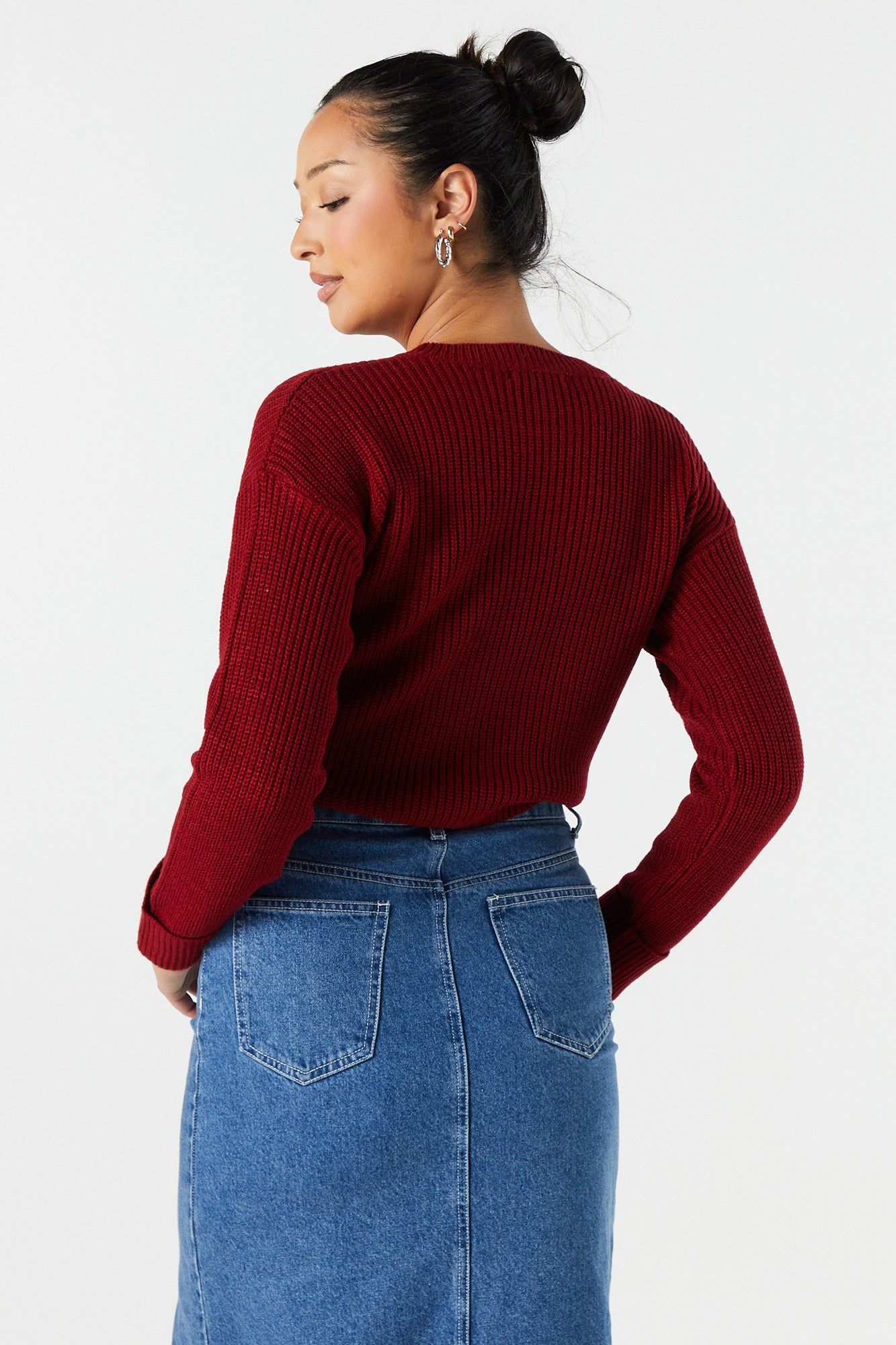 Chandail court en tricot à manches longues sold by Urban Planet product image thumbnail 29