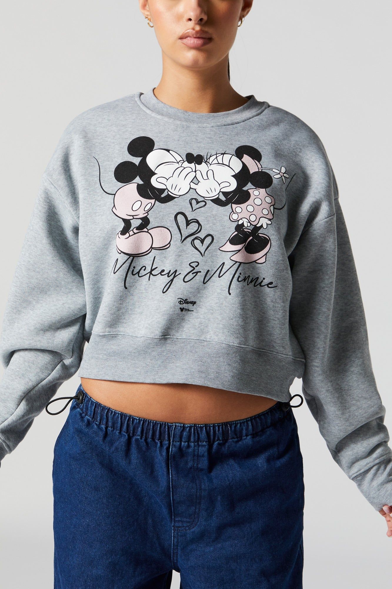 Mickey and Minnie Graphic Fleece Sweatshirt sold by Urban Planet product image thumbnail 2