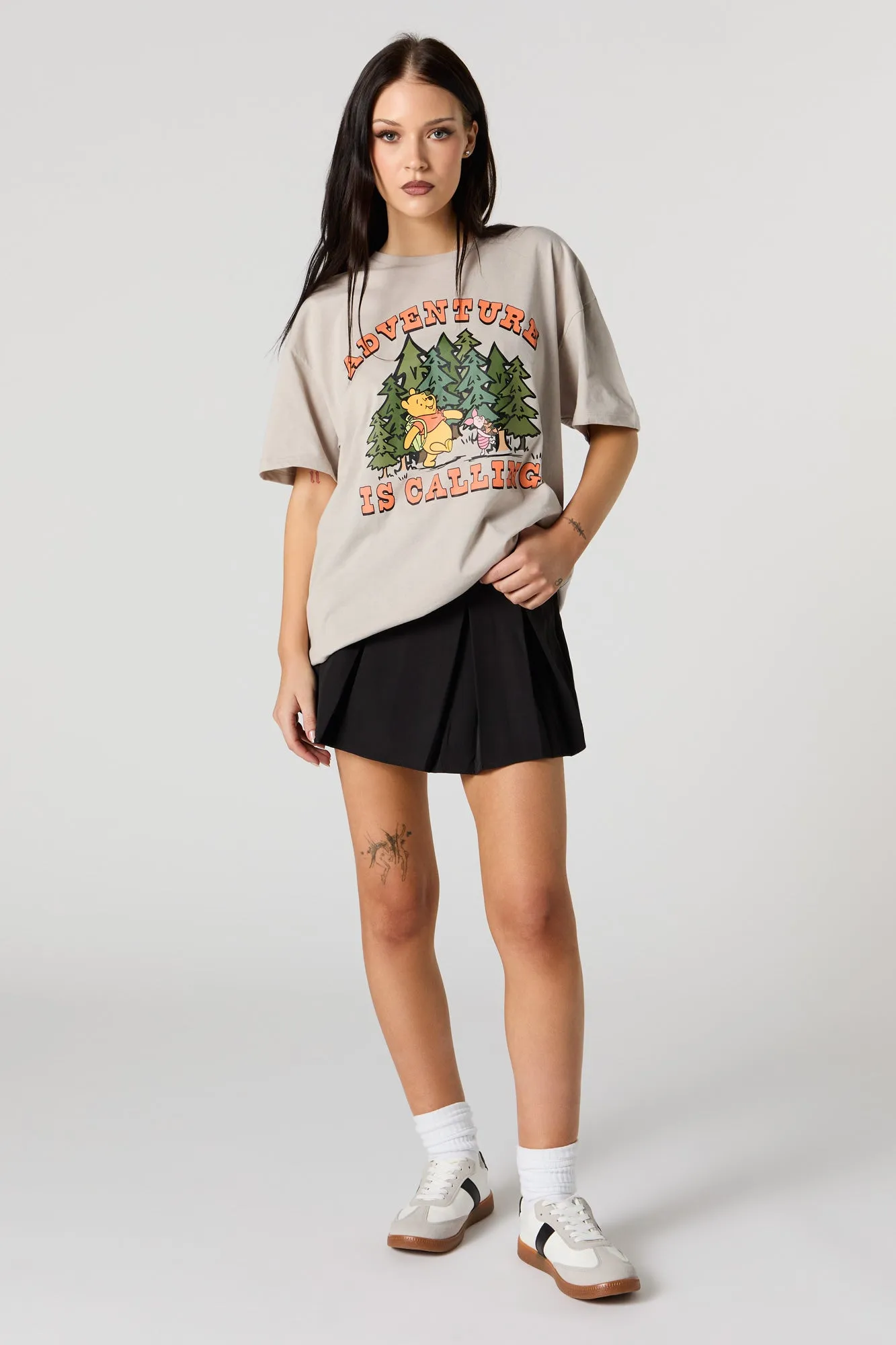 Pooh Bear Adventure is Calling Graphic Boyfriend T-Shirt sold by Urban Planet product image thumbnail 3