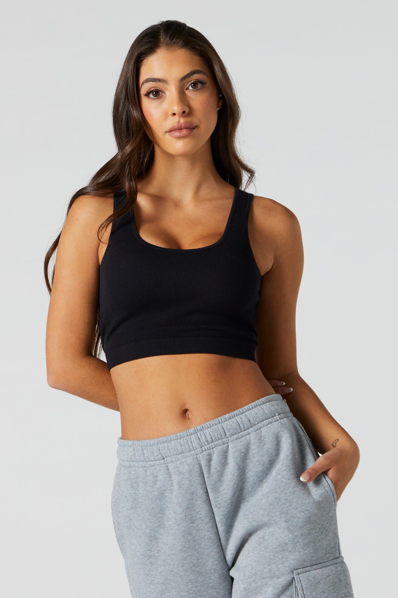 Seamless Scoop Neck Cropped Tank sold by Urban Planet product image thumbnail 4
