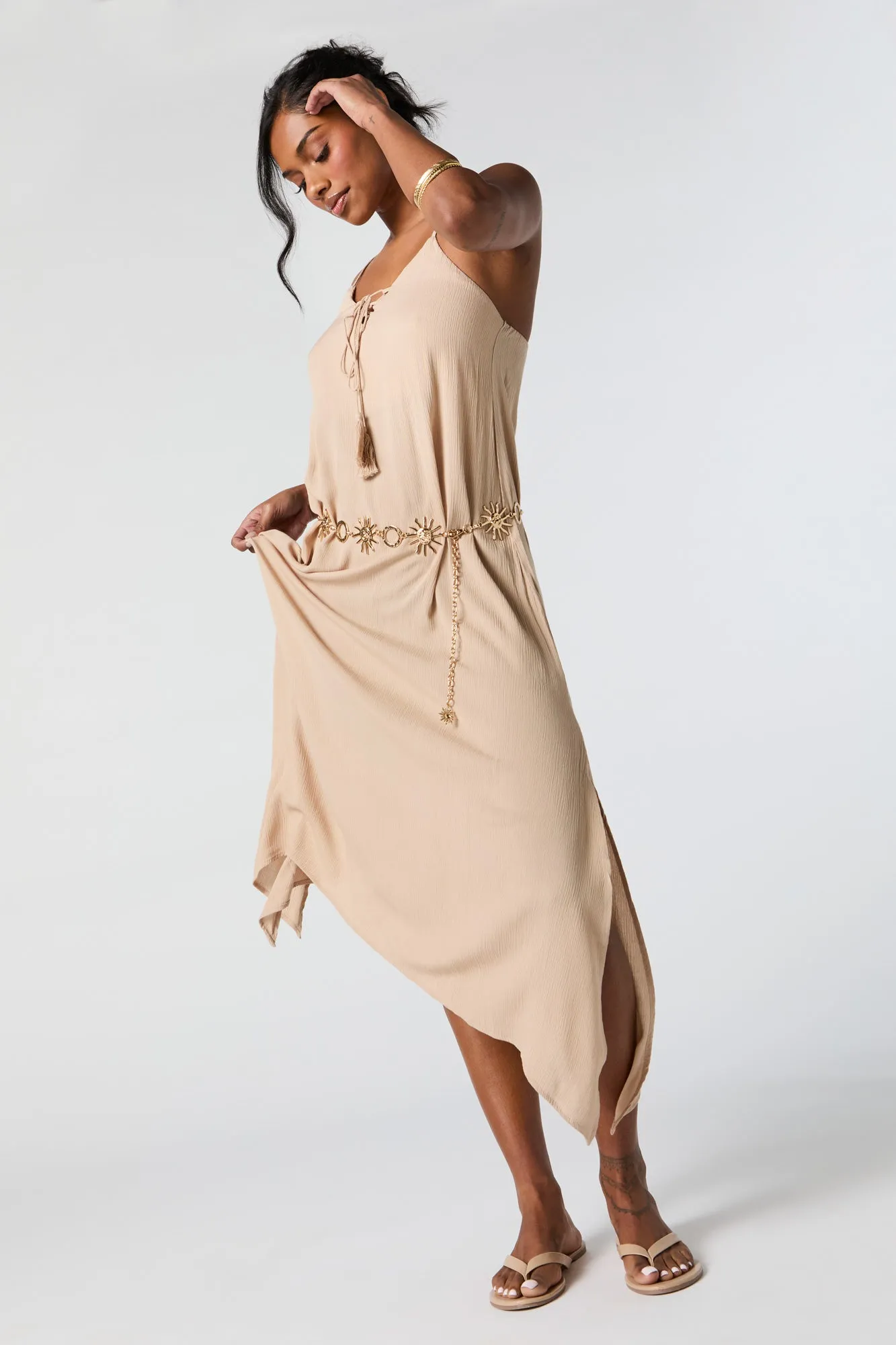 Robe midi avec pampilles et encolure en V sold by Urban Planet product image thumbnail 4