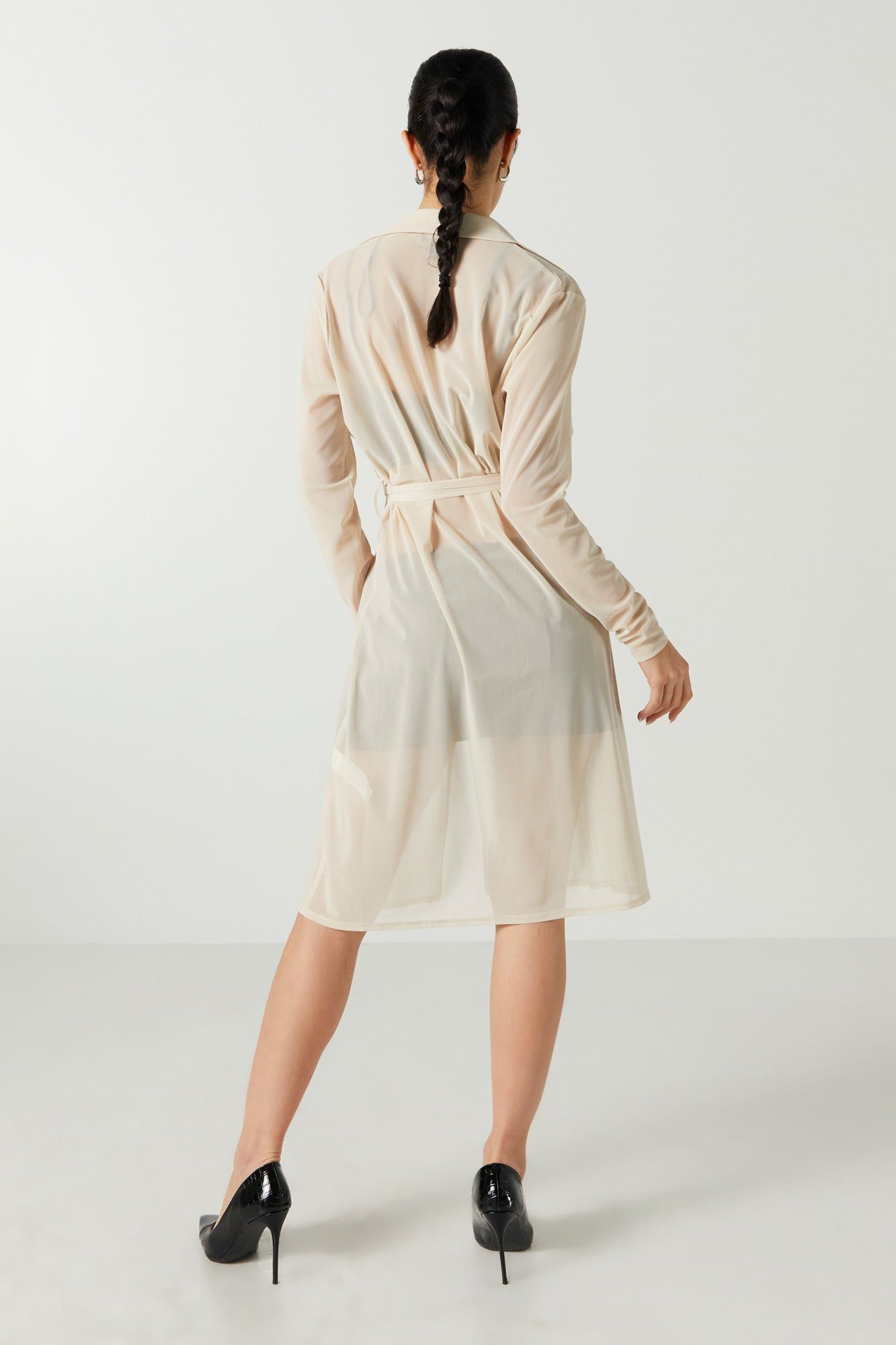 Mesh Open Front Cardigan sold by Urban Planet product image thumbnail 2