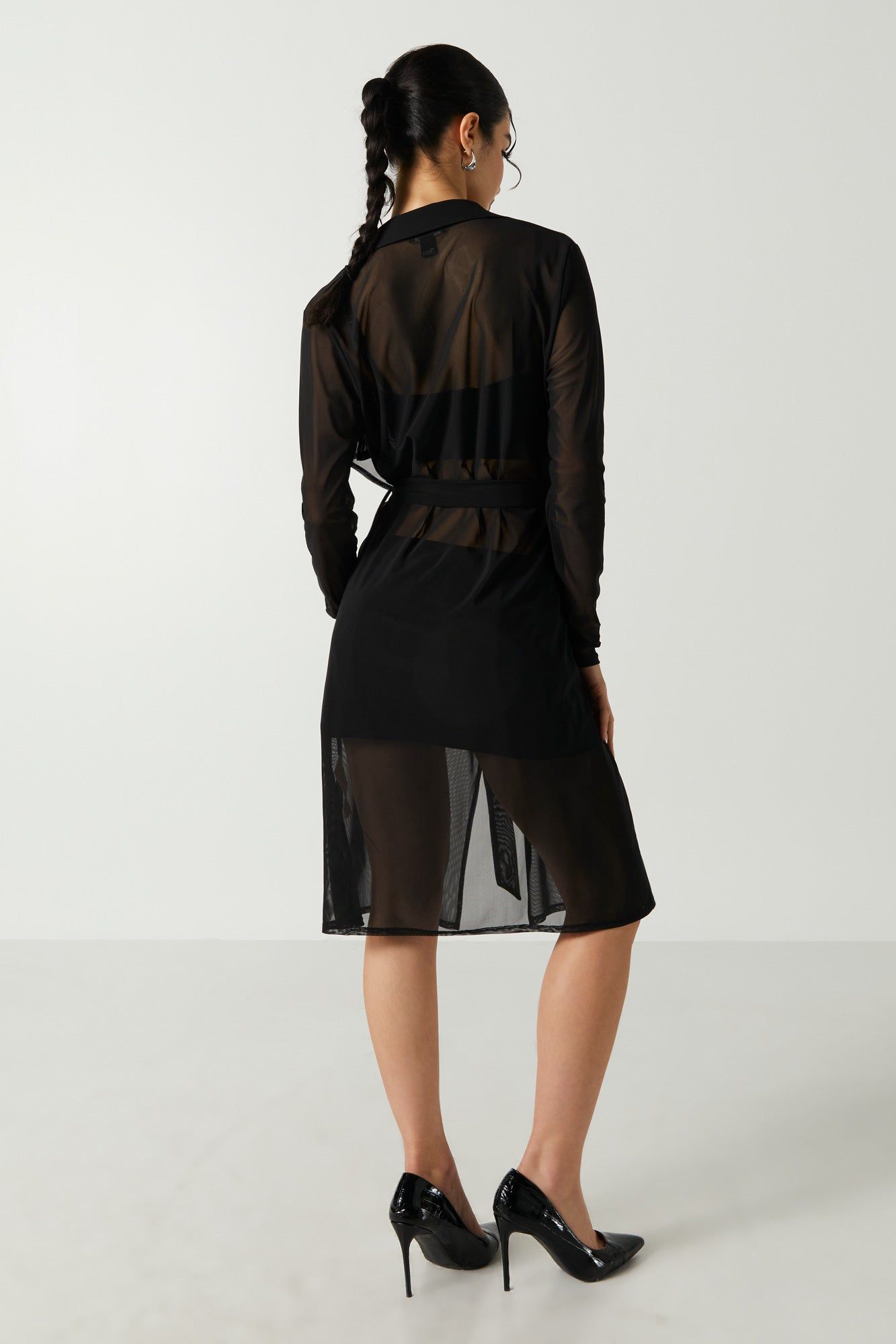 Mesh Open Front Cardigan sold by Urban Planet product image thumbnail 5