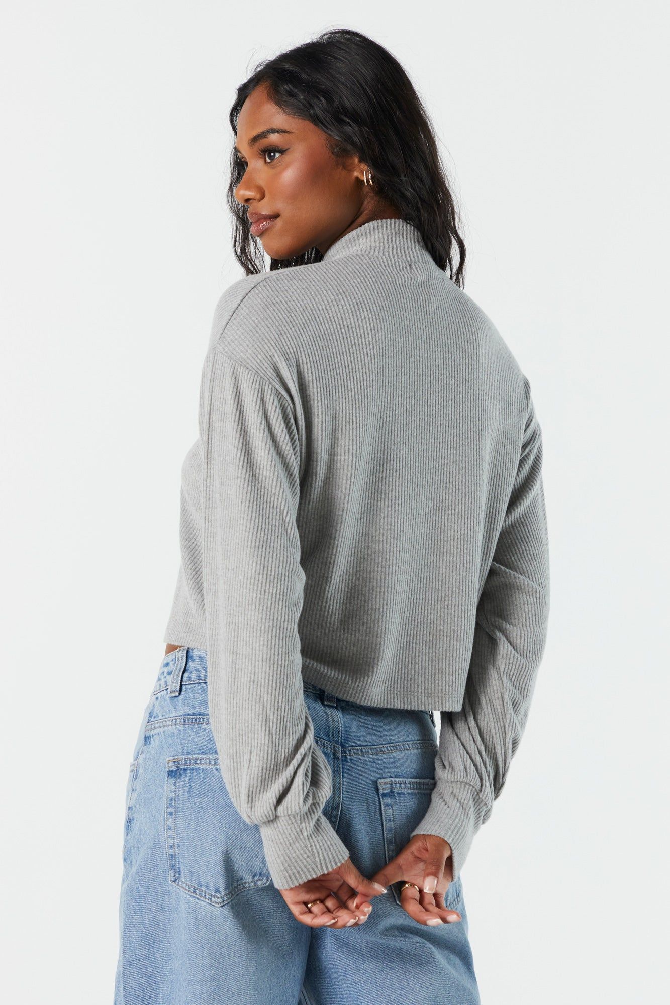 Ribbed Knit Turtleneck Sweater sold by Urban Planet product image thumbnail 2