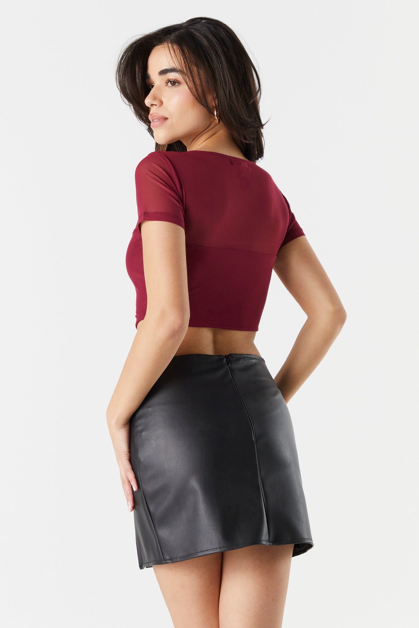 Mesh Sleeve Corset Top sold by Urban Planet product image thumbnail 8