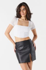 Mesh Sleeve Corset Top sold by Urban Planet